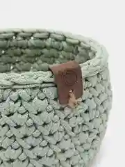 Мятный набор корзин, вязанные, 2 штуки