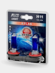Галогенная лампа AVS ATLAS, 5000К, H11, 12V, 55W, 2шт