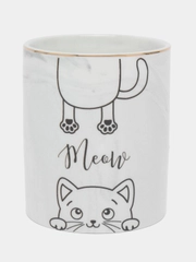 Керамический органайзер Meow, серый, 8 х 9,5 см