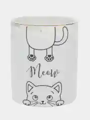 Керамический органайзер Meow, серый, 8 х 9,5 см