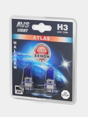 Галогенная лампа AVS ATLAS 5000К, H3, 24V, 70W, 2шт
