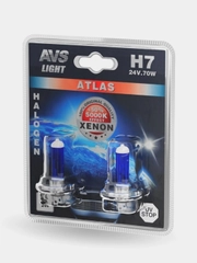 Галогенная лампа AVS ATLAS /5000К/ H7.24V.70W. 2шт.