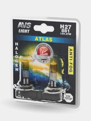 Галогенная лампа AVS /ATLAS ANTI-FOG/желтый H27/881 12V.27W.2шт.