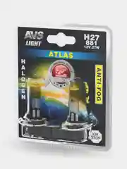 Галогенная лампа AVS /ATLAS ANTI-FOG/желтый H27/881 12V.27W.2шт.