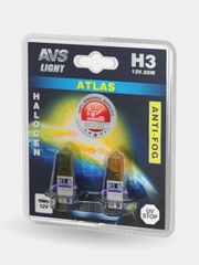 Галогенная лампа AVS /ATLAS ANTI-FOG/желтый H3.12V.55W.2шт.