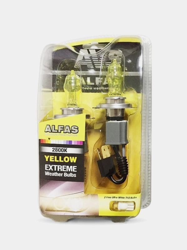 Газонаполненные лампы AVS ALFAS Extreme Weather 2800К H4 12V 75/85W, комплект 2+2 (T-10)