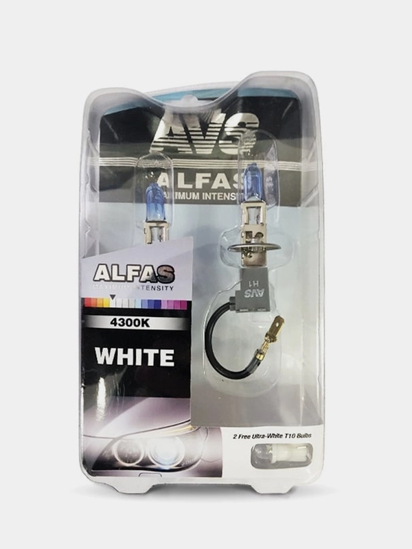 Газонаполненные лампы AVS ALFAS Maximum Intensity 4300K H1 12V 85W, комплект 2+2 (T-10)