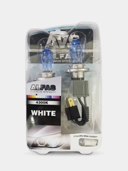 Газонаполненные лампы AVS ALFAS Maximum Intensity 4300K H4 12V 75/85W, комплект 2+2 (T-10)