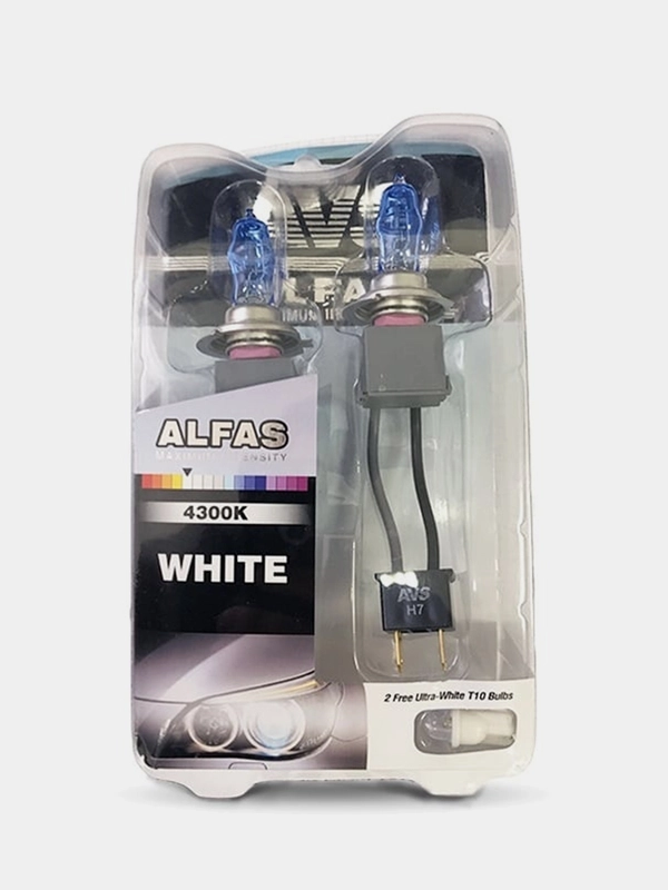 Газонаполненные лампы AVS ALFAS Maximum Intensity 4300K H7 12V 85W, комплект 2+2 (T-10)