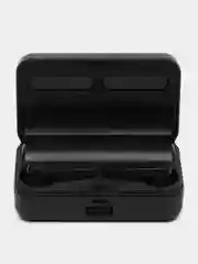 Черный беспроводные bluetooth, вакуумные наушники TWS S20, гарнитура для телефона, с power bank