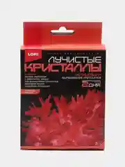 Красный набор химических опытов для выращивания "Лучистые Кристаллы", эксперименты для детей
