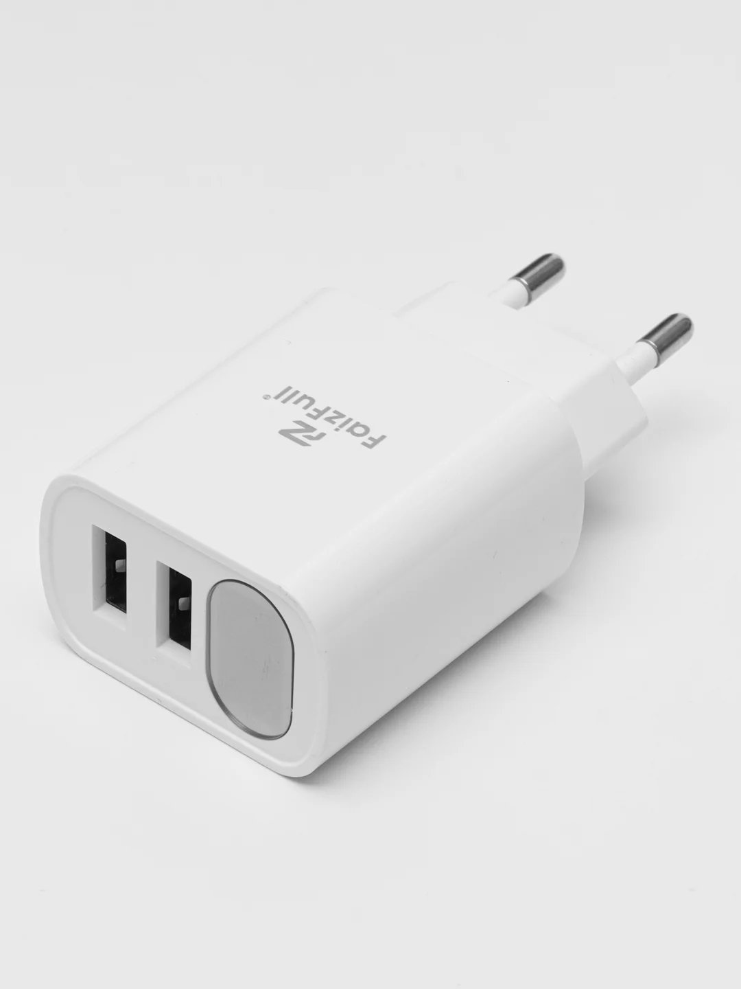Белый сетевое зарядное устройство, 2 USB