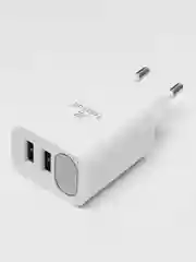 Белый сетевое зарядное устройство, 2 USB
