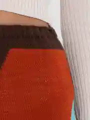 Разноцветный вязаная юбка