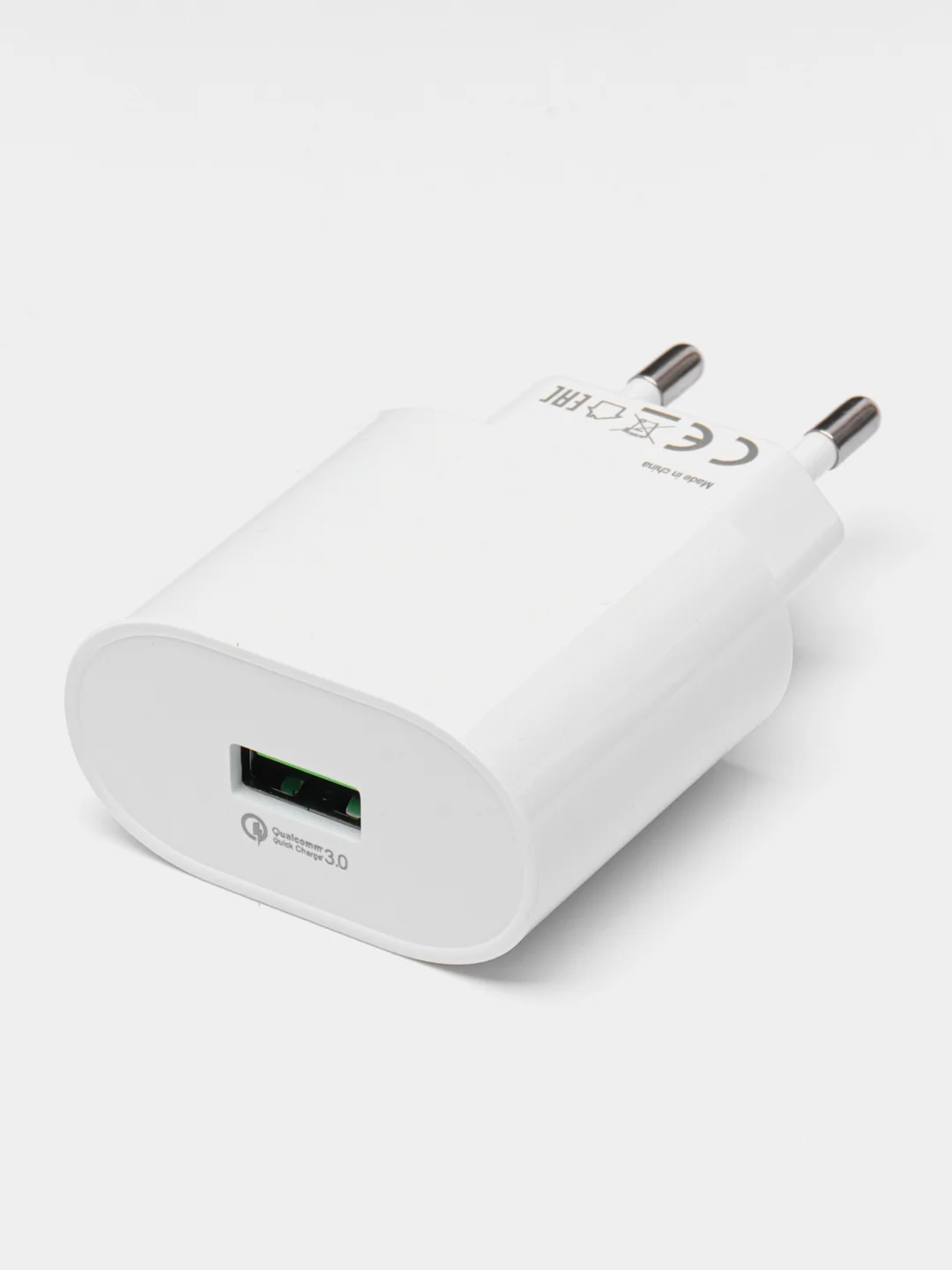 Белый сетевое зарядное устройство FaizFull Fc-64, быстрая зарядка, USB, 18W