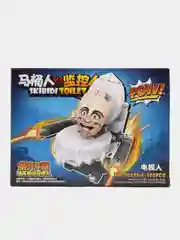 Белый конструктор "Скибиди туалет" (Skibidi Toilet Camera Man), 95-105 деталей