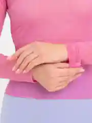 Розовый лонгслив в сеточку, прозрачный - PREMIUM