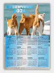 Голубой календарь 2024, настенный календарь, календарь с приколом, прикольный календарь