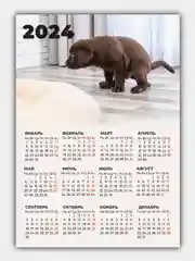 Серый меланж календарь 2024, настенный календарь, календарь с приколом, прикольный календарь