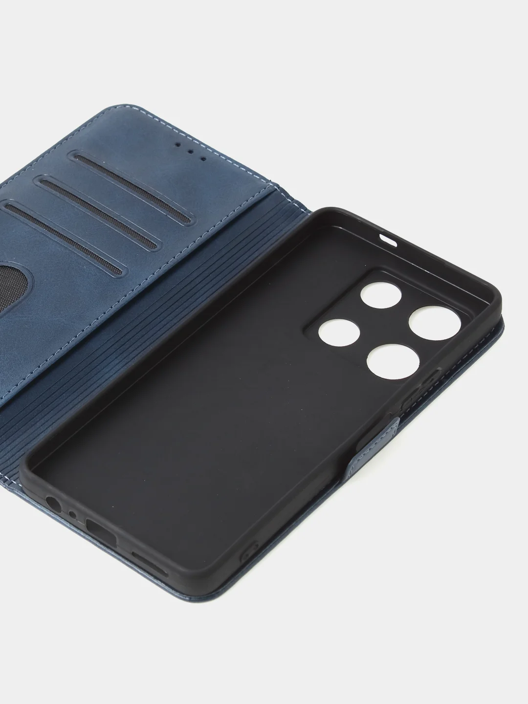 Синий чехол-книжка GQ Lite для Infinix Note 30 Pro из высококачественной кожи