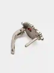 Желтый серьги "Авокадо", серебро 925 пробы