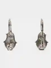 Лесной зеленый серьги "Авокадо", серебро 925 пробы