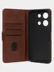 Коричневый чехол-книжка GQ Lite для Infinix Note 30i, из высококачественной кожи