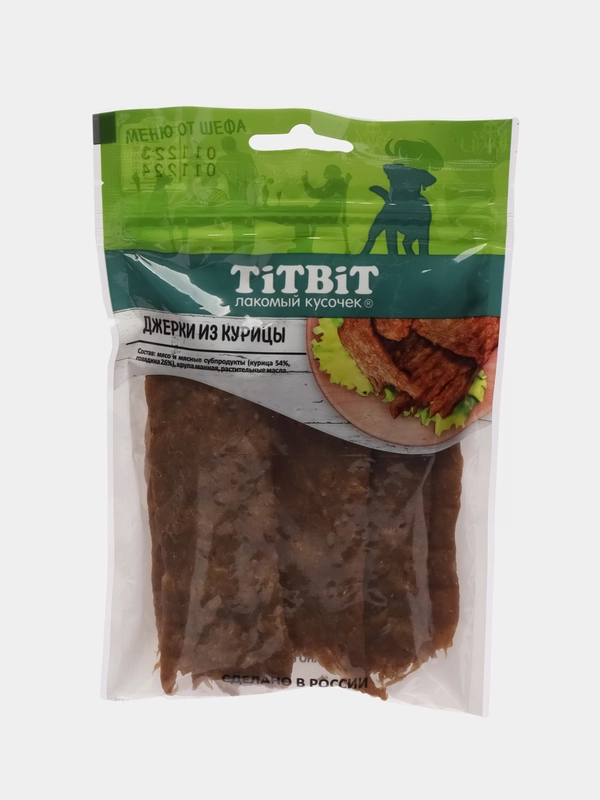 Лакомство для собак TiTBiT Меню от Шефа Джерки мясные из курицы 70 г