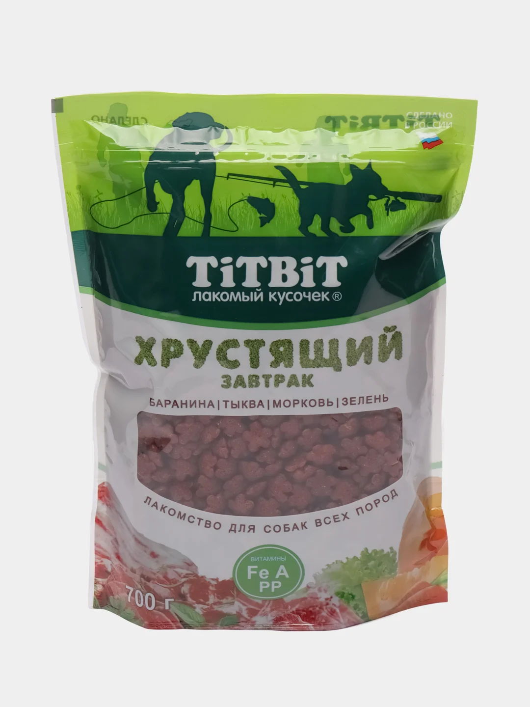 Лакомство для собак всех пород TiTBiT Завтрак хрустящий с бараниной, 700 г