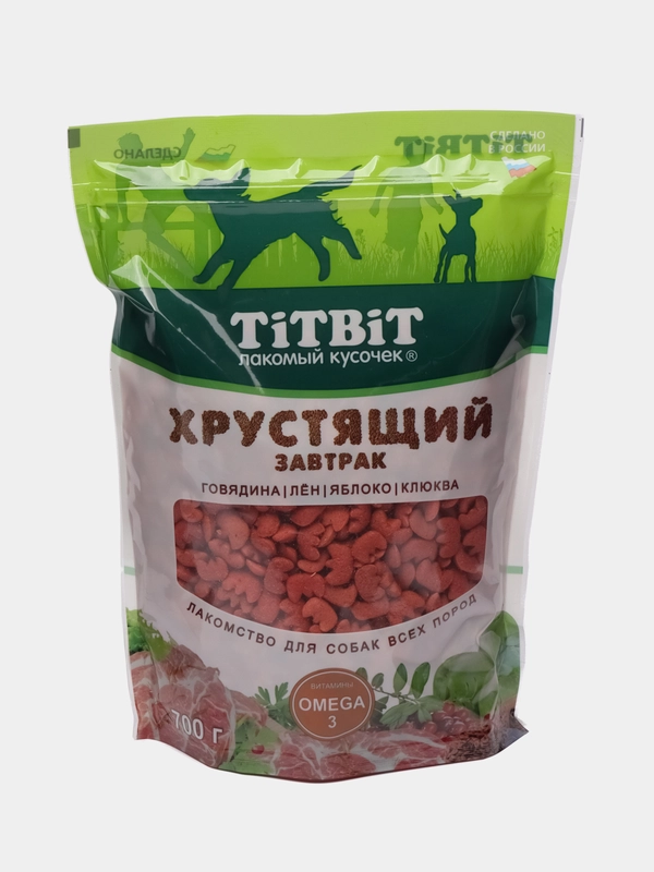 Лакомство для собак всех пород TiTBiT Завтрак хрустящий с говядиной, 700 г