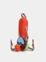 Алый мормышка вольфрам для рыбалки, крючки Mustad "Чертик", до 1,5г, зимняя, вольфрамовый черт