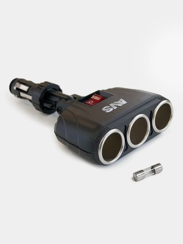 A80925S Разветвитель прикуривателя 12/24 (на 3 выхода+USB) CS316