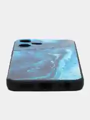 Тёмно-бирюзовый чехол для Tecno POVA Neo 3, с принтом, с рисунком, Техно Пова Нео 3