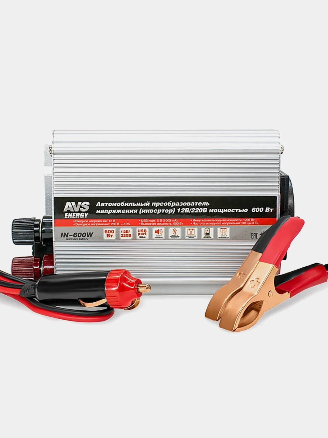 Автомобильный инвертер 12/220V, IN-600W