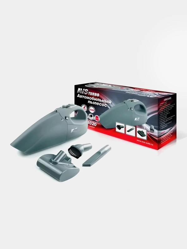 A80860S Пылесос автомобильный AVS Turbo PA-1020 (3 насадки)