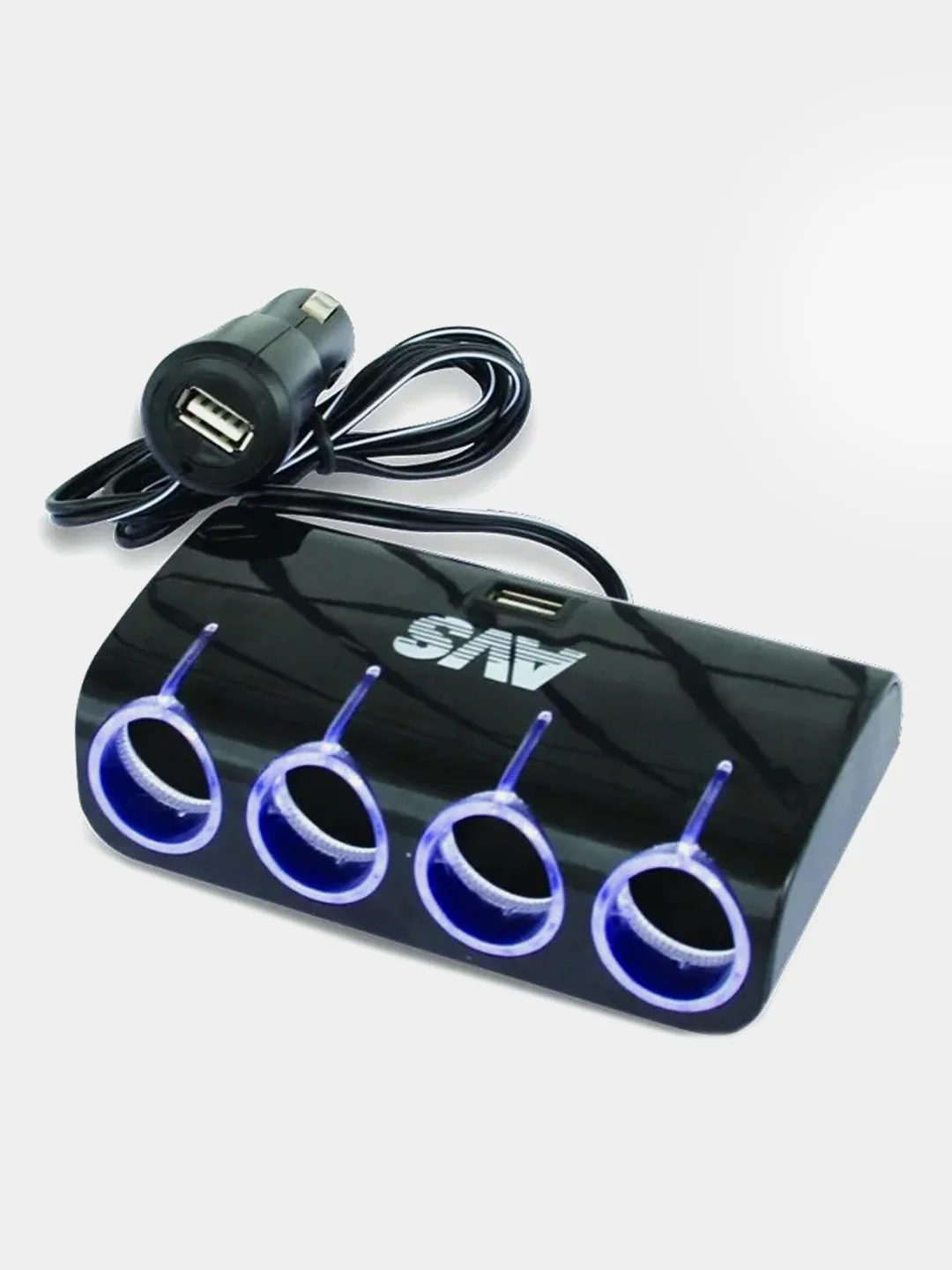 A78116S Разветвитель прикуривателя AVS 12/24 (на 4 выхода+2USB) CS410U