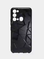 Тёмно-серый силиконовый чехол для Itel Vision 3, с принтом, с рисунком, Ител Вижен 3