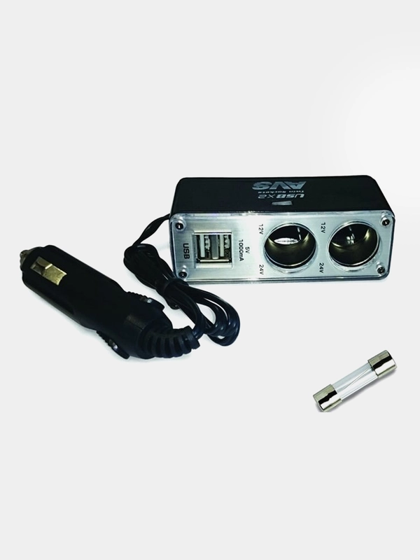 43262 Разветвитель прикуривателя 12/24 (на 2 выхода+2USB) CS219U