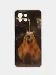 Коричневый силиконовый чехол на Xiaomi Mi 11 Lite/5G NE (Сяоми Ми 11 Лайт/5G NE)