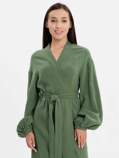 Женский халат из муслина купить по цене 2500 ₽ в интернет-магазине  KazanExpress