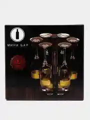Серебряный минибар, набор фужеров и стопок