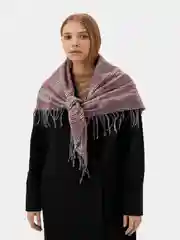 Коралловый шарф шерстяной женский