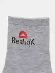 Носки женские спортивные с вышитым принтом Рибок (Reebok) средней длины, хлопок, 5 пар