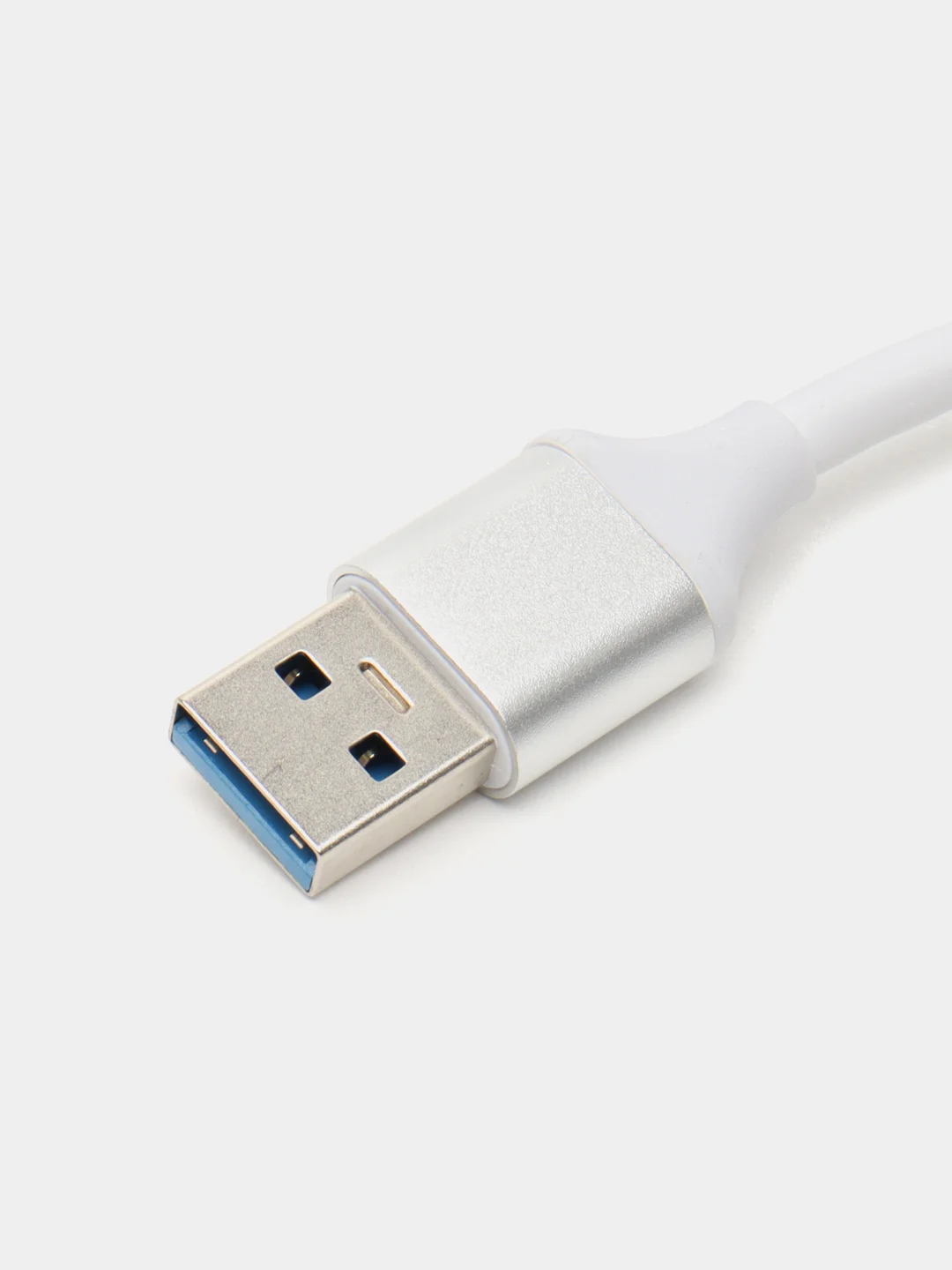 Серебряный usb-хаб, разветвитель на 4 порта, Type-C, переходник HUB 3.0, концентратор