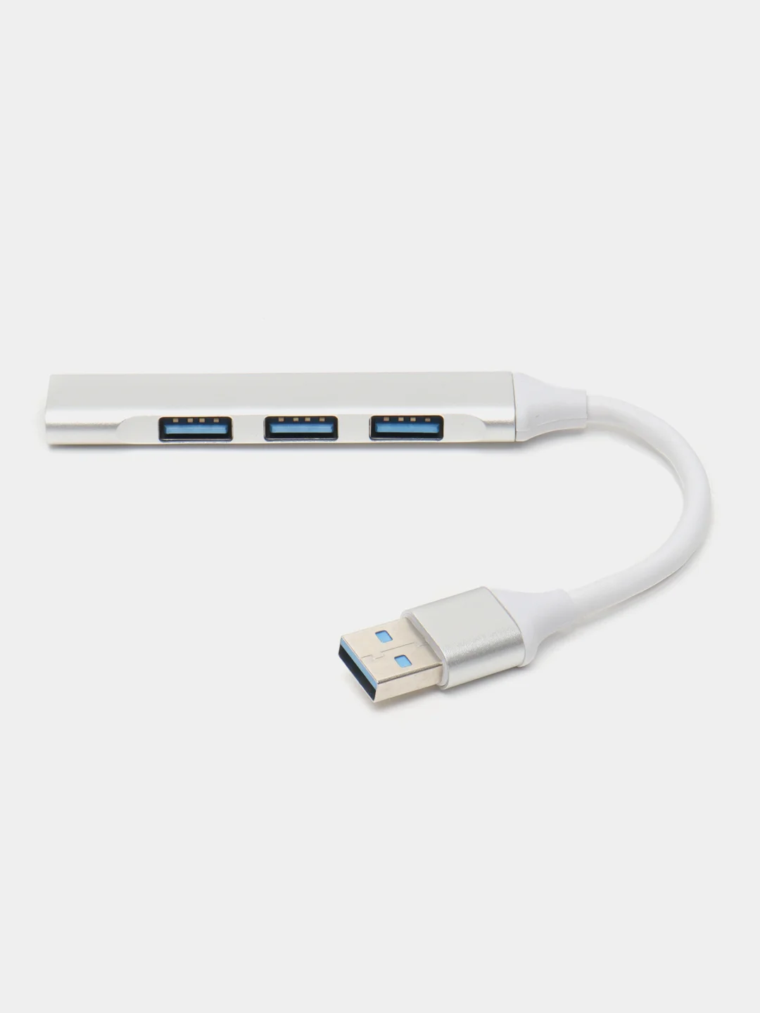 Серебряный usb-хаб, разветвитель на 4 порта, Type-C, переходник HUB 3.0, концентратор