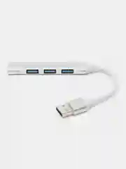 Серебряный usb-хаб, разветвитель на 4 порта, Type-C, переходник HUB 3.0, концентратор