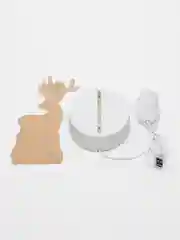 Алый светильник-ночник светодиодный, 3D, LED, USB, 4 вида