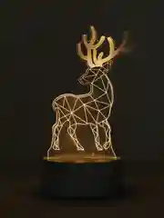 Алый светильник-ночник светодиодный, 3D, LED, USB, 4 вида