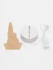 Бирюзовый светильник-ночник светодиодный, 3D, LED, USB, 4 вида