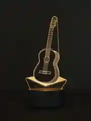 Бирюзовый светильник-ночник светодиодный, 3D, LED, USB, 4 вида